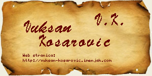 Vuksan Košarović vizit kartica